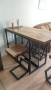бар столове от масив и желязо , снимка 14
