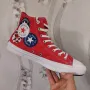 кецове Converse All Star Hi Univeristy Red Black Rush Blue Multi Logo  номер 45 , снимка 8