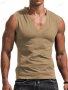 Мъжка едноцветна тениска без ръкави с V-образно деколте, 7цвята - 023, снимка 5