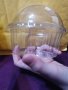 прозрачна кръгла кутия с капак пластмасова полистирол 160 мл за храна десерти салата и др , снимка 5