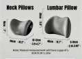 Комплект Автомобилни възглавнички за главата и лумбална опора за кръста от мемори пяна , снимка 4