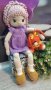 Плетена играчка Кукла Вика + подарък Зайче,  Ръчно изработена, Перфектен подарък, снимка 7