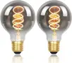 Комплект 2 димируеми LED крушки Едисон E27, 6 W, 2700 K, опушено стъкло, снимка 1