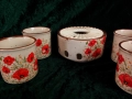 Японски сет керамика за фондю или саке., снимка 7