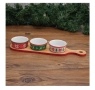 Коледни купи с дъска, комплект от три керамични Christmat купички, 38,5см, снимка 2