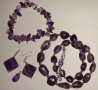Комплект естествен камък аметист - Колие, обеци, гривна и висулка, снимка 12