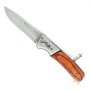 Автоматичен нож с дървена дръжка и калъф / 768, снимка 1 - Ножове - 41757305