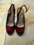 Подарявам - дамски летни лачени обувки на ток номер 35 стелка 22см. ток 8см., снимка 1