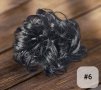 Черен кок тип ластик от изкуствена коса 