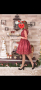 Дамска рокля размер М , червена дантела, снимка 2