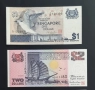 Сингапур. 1 и 2 долара. 1976 - 1992 година., снимка 1