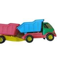 Играчка Самосвал със завиващо ремарке, снимка 1 - Коли, камиони, мотори, писти - 41161228
