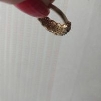  Златен пръстен с изумруди 14 кр. 3.67 гр., снимка 6 - Пръстени - 41687631