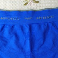 Emporio Armani M/L (Made in Italy) син безшевен боксер, снимка 17 - Бельо - 41841102
