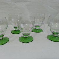 Ретро стъклени чаши чашки цветно стъкло, снимка 2 - Антикварни и старинни предмети - 35985471