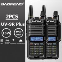 *█▬█ █ ▀█▀ Нови Baofeng UV 9R+ 15W 9800MAH Радиостанция Водоустойчива двубандова PMR 136-174/400-520, снимка 7 - Екипировка - 35739173