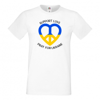 Мъжка тениска SUPPORT LOVE PRAY FOR UKRAINE,, снимка 10 - Тениски - 36125751