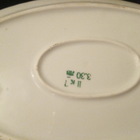 Голяма порцеланова чиния Китка, снимка 4 - Чинии - 44509494