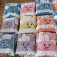Детски памучни хавлиени халати за баня със качулка от 100% памук., снимка 9 - Хавлии и халати - 40689355