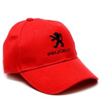 Автомобилна червена шапка - Пежо (Peugeot), снимка 1 - Шапки - 41060934