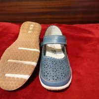 Сини обувки естествена кожа, снимка 2 - Дамски ежедневни обувки - 40954428