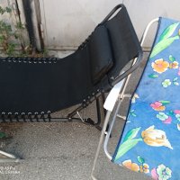 шезлонг сгъваем черен стол за плаж, черно легло , снимка 11 - Къмпинг мебели - 41620331