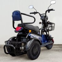 Електрическа триколка М4В двуместна 600В задно синя, снимка 8 - Мотоциклети и мототехника - 36465048