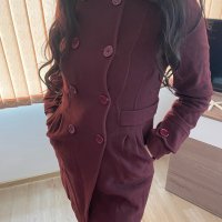 Палто цвят бордо, Radeks, размер М, снимка 1 - Палта, манта - 38896073