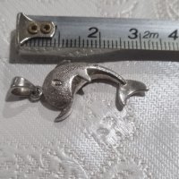 Сребърна висулка делфин 925 проба , снимка 6 - Колиета, медальони, синджири - 44202327