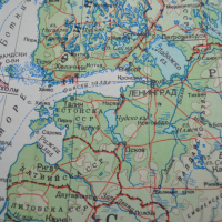 Карта на Европа 1955, снимка 6 - Други ценни предмети - 36367295