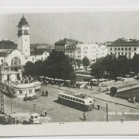 Стара черно-бяла картичка Бургас, снимка 1 - Филателия - 44448001