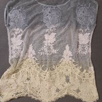 Дантелена блуза в преливащи цветове, снимка 3 - Тениски - 42010717