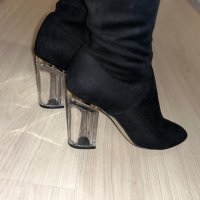 Секси дамски ботуши чизми велур , снимка 2 - Дамски ботуши - 42407442