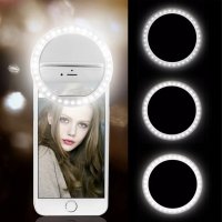 Селфи ринг за телефон, Универсална LED ринг лампа, Selfie Ring, Micro USB  LED ринг щипка, снимка 8 - Селфи стикове, аксесоари - 33918007