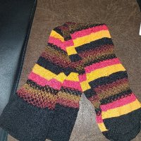 Дамски чорапи на мрежа  райе в различни цветове , снимка 6 - Бельо - 42459763