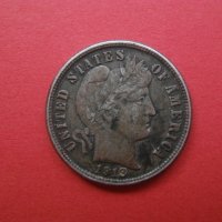 Сребърна монета 1 дайм 1913  САЩ, снимка 4 - Нумизматика и бонистика - 41866680