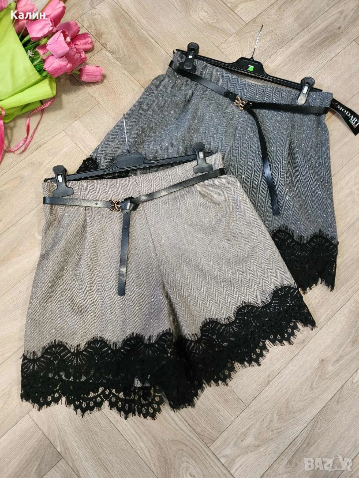 Дамски къси панталонки с дантела - три десена - 40 лв., снимка 1