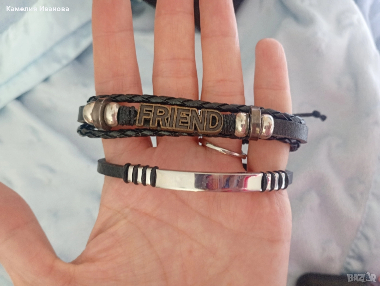 Промоция!!!2 броя -25 лв,Магнитна гривна,Гривни с зодии,с естествени камъни-аметист за стрес и болки, снимка 1