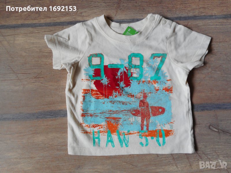 НОВА тениска H&M - 62 см, снимка 1