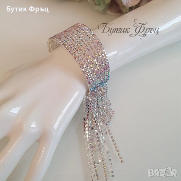 Гривна с кристали Хамелеон , снимка 1