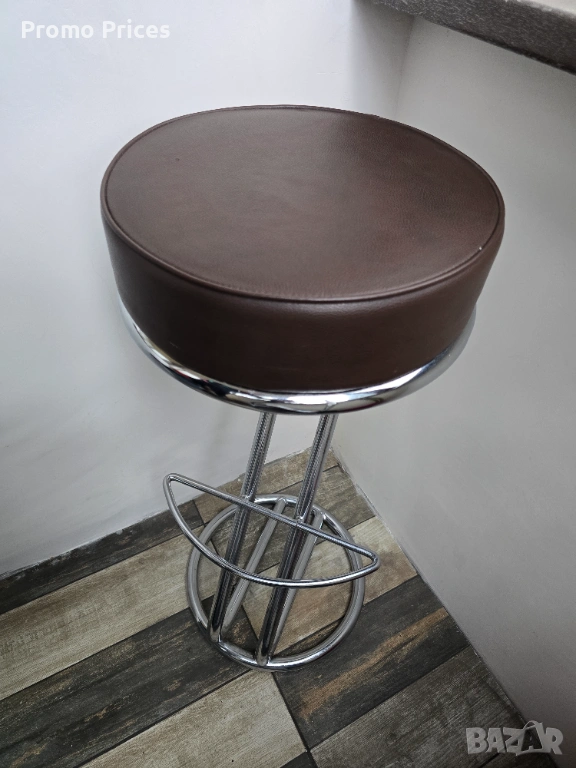 Кожен бар стол Zeta, снимка 1