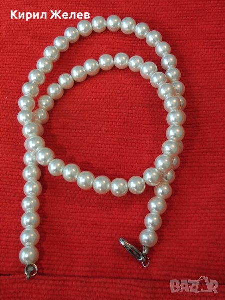 ПЕРЛЕНО ВИНТИДЖ АРТ КОЛИЕ ЧЕШКИ ПЕРЛИ РЕТРО АРТ НУВО СТИЛ БИЖУ 34744, снимка 1