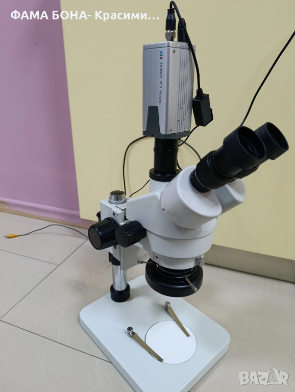 Тринокулярен технически микроскоп , снимка 1