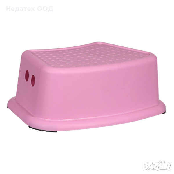 Помощнa стълбa за баня, розовa, 36x24x12.5см, снимка 1