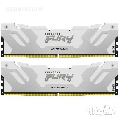 RAM Памет за настолен компютър Kingston 32GB 6400MT/s DDR5 CL32 DIMM FURY Renegade RGB White XMP SS3, снимка 1