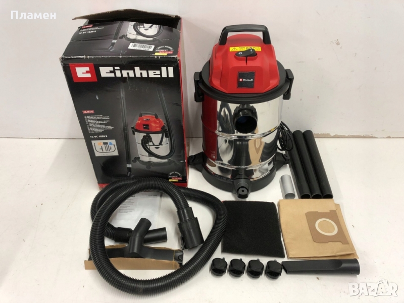 Прахосмукачка Einhell TH-VC 1820 S за мокро и сухо почистване, 1250 W, Засмукваща мощност 18 kPa, Ре, снимка 1