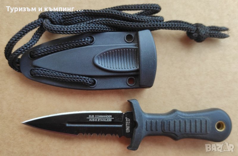 Нож за носене на врата United / Dark Edge, снимка 1