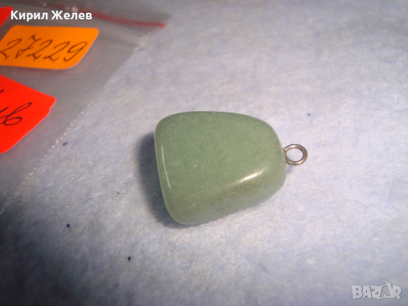 СТАР СКЪПОЦЕНЕН АРТ ДЕКО МЕДАЛЬОН ЮВЕЛИРНО ШЛИФОВАН НЕФРИТ 27229, снимка 1