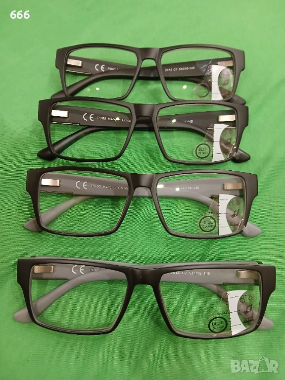 Очила за четене +2.00 комплект от 4 броя , против синя светлина, снимка 1