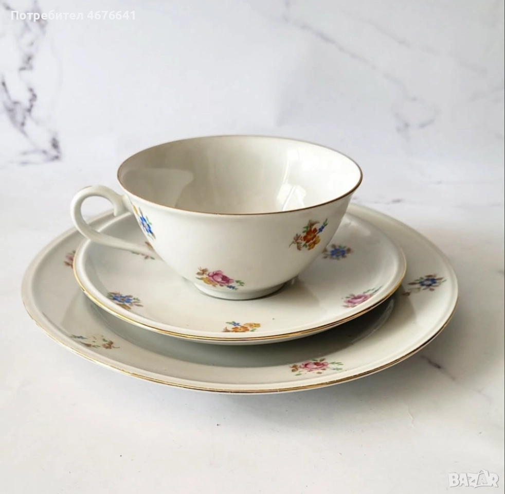 Порцеланов троен сет, снимка 1